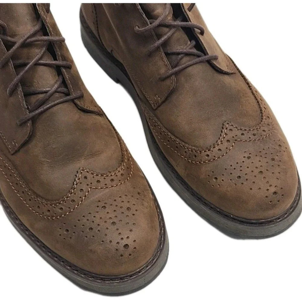 Timberland Boots Ankle Squall Canyon Wing Tip Chukka Men Sz 10 Brown Waterproof